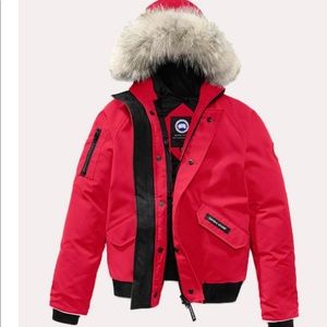 SOLD - Canada Goose Kids Bomber Jacket Size 7/8 RED